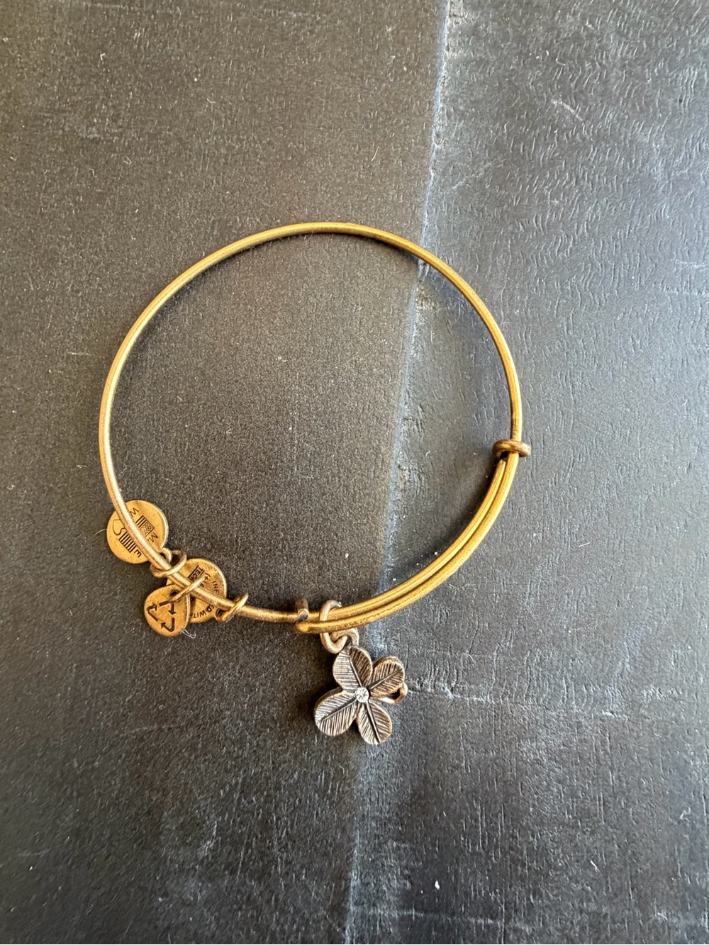 Alex and Ani Clover Charm Bangle